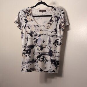 Melanie Lynn Graffiti Top Size XL